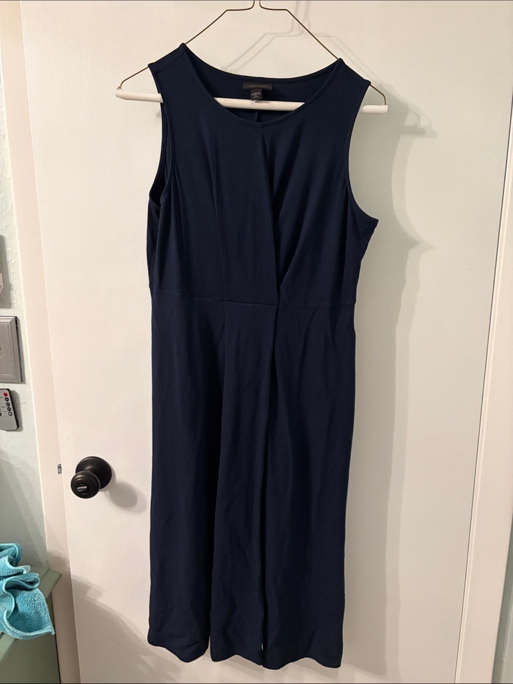 J. Jill Sleeveless Navy Sheath Dress